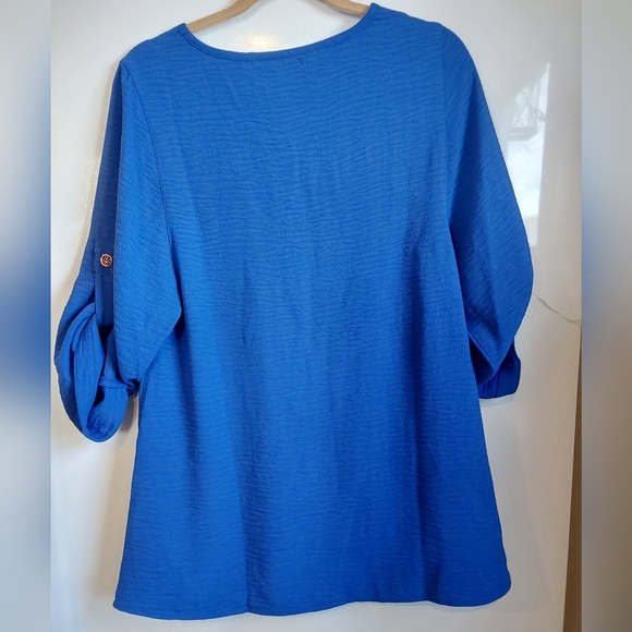 Soft Surroundings Royal Blue V-Neck Tunic - Picture 3 of 6